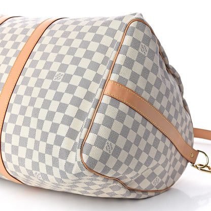 Louis Vuitton Damier Azur Keepall Bandouliere 55 10 of 14