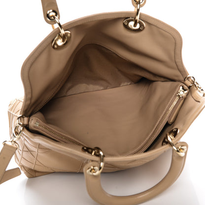 Christian Dior Lambskin Cannage Medium Granville Tote Beige 5 of 10