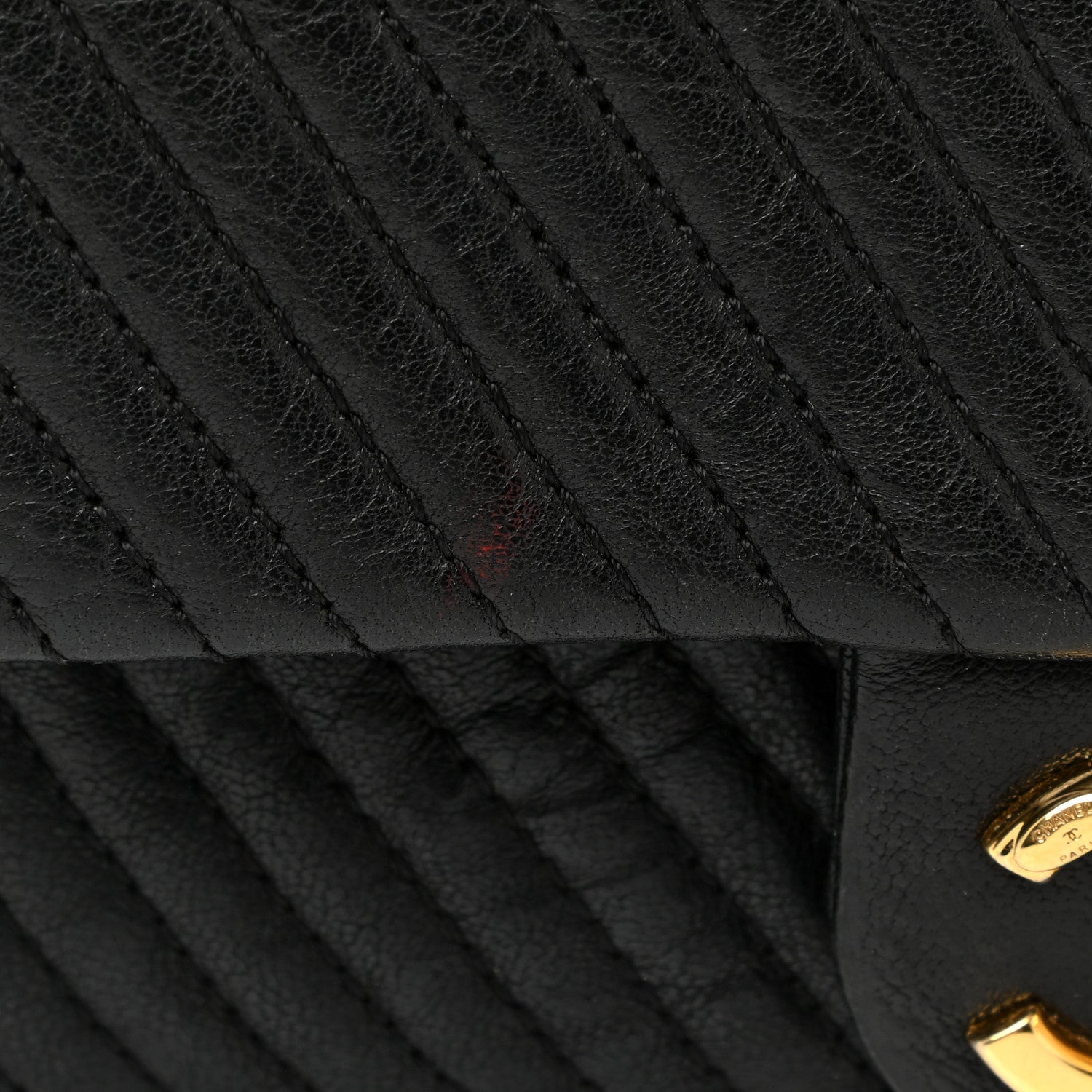 Chanel Calfskin Chevron Quilted Small Surpique Flap Black 20 of 21