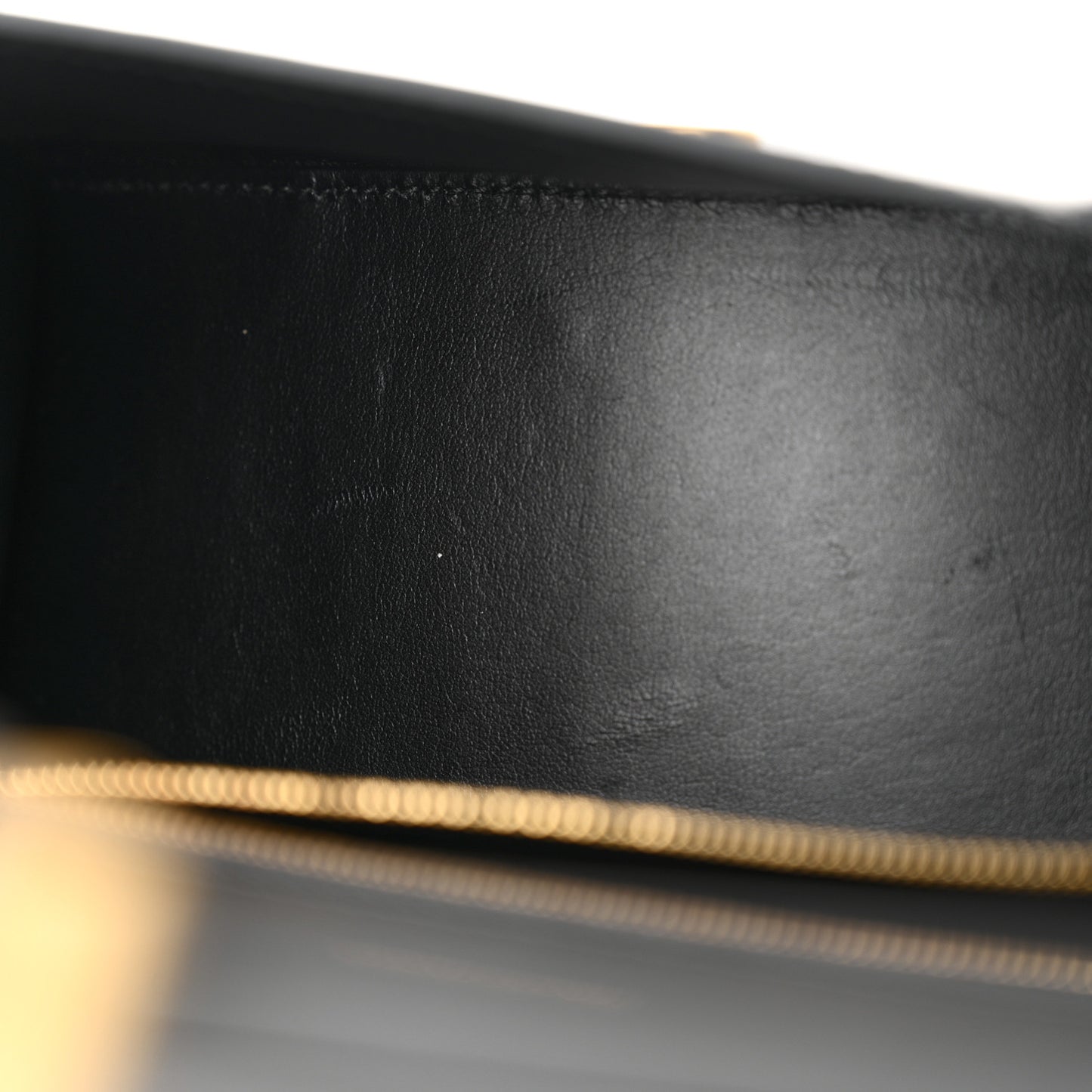 Shiny Box Calfskin Small Hourglass Top Handle Bag Black