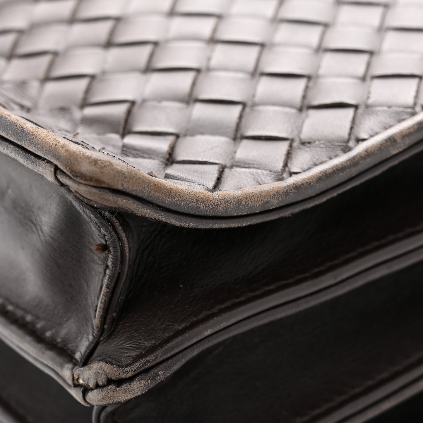 Nappa Intrecciato Briefcase Ebano