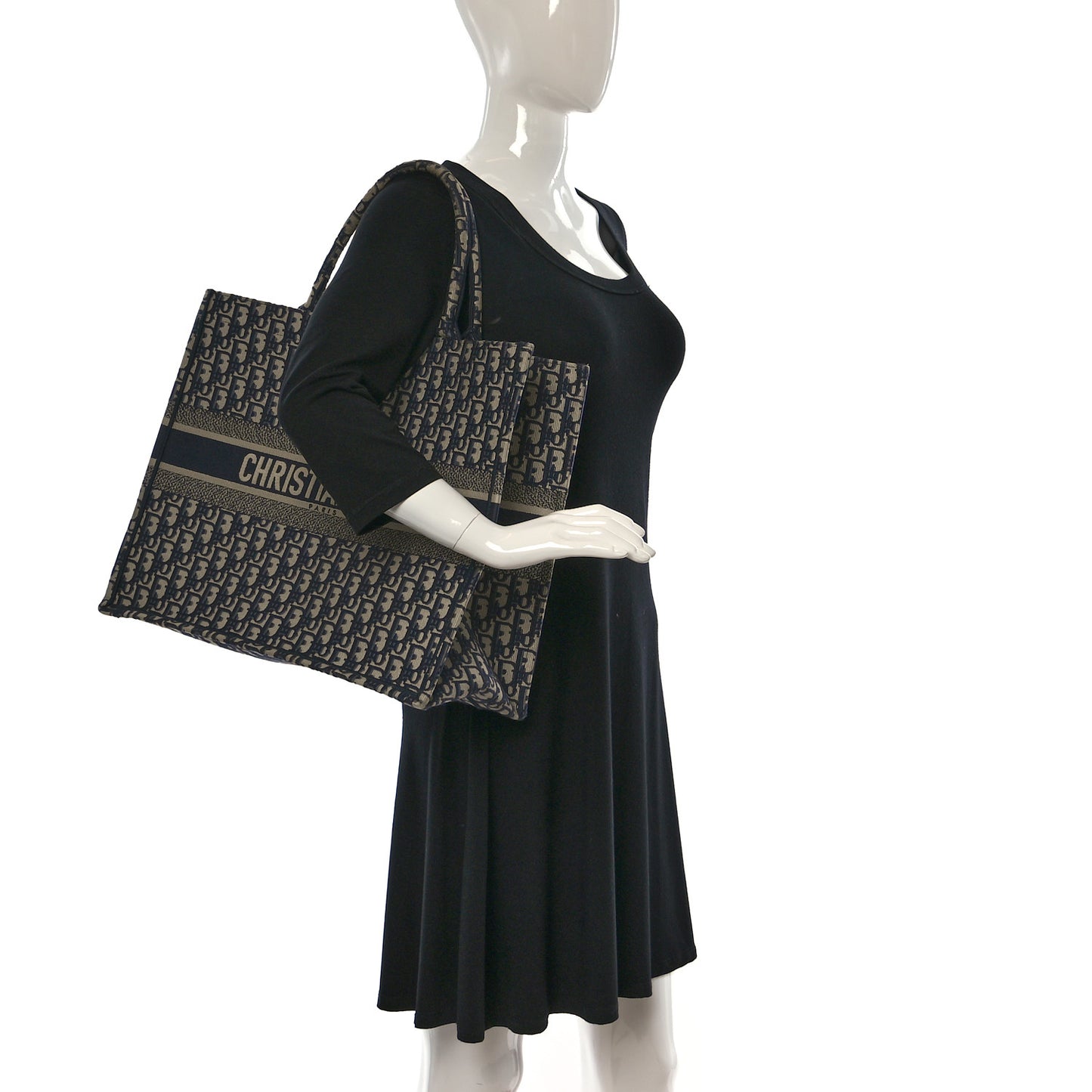 Oblique Large Book Tote Blue Multicolor
