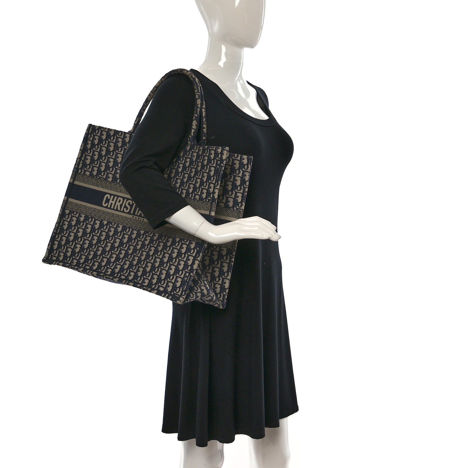 Christian Dior Oblique Large Book Tote Blue Multicolor 2 of 11