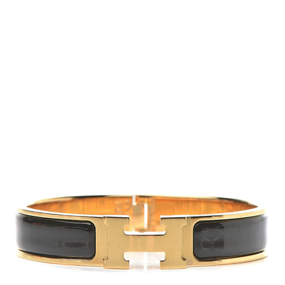 Hermes Enamel Narrow Clic Clac H Bracelet PM Black 1 of 6