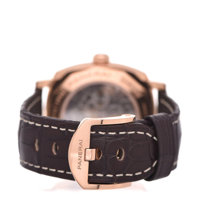 Panerai 18K Rose Gold Alligator 42mm Radiomir 1940 ORO Rosso Automatic Watch Brown PAM00513 5 of 15