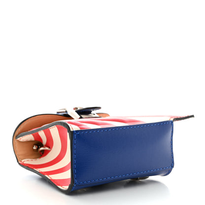 Delvaux Box Calfskin Wonder Woman Mini Brillant Bag Charm Blue White Red 6 of 13