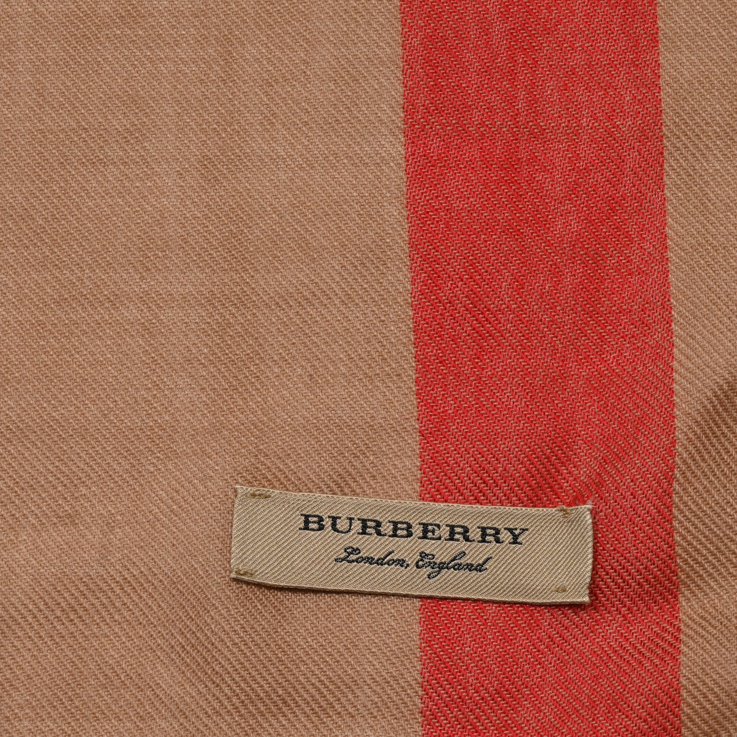 Burberry Cashmere Mega Check Fringe Scarf Camel 3 of 8