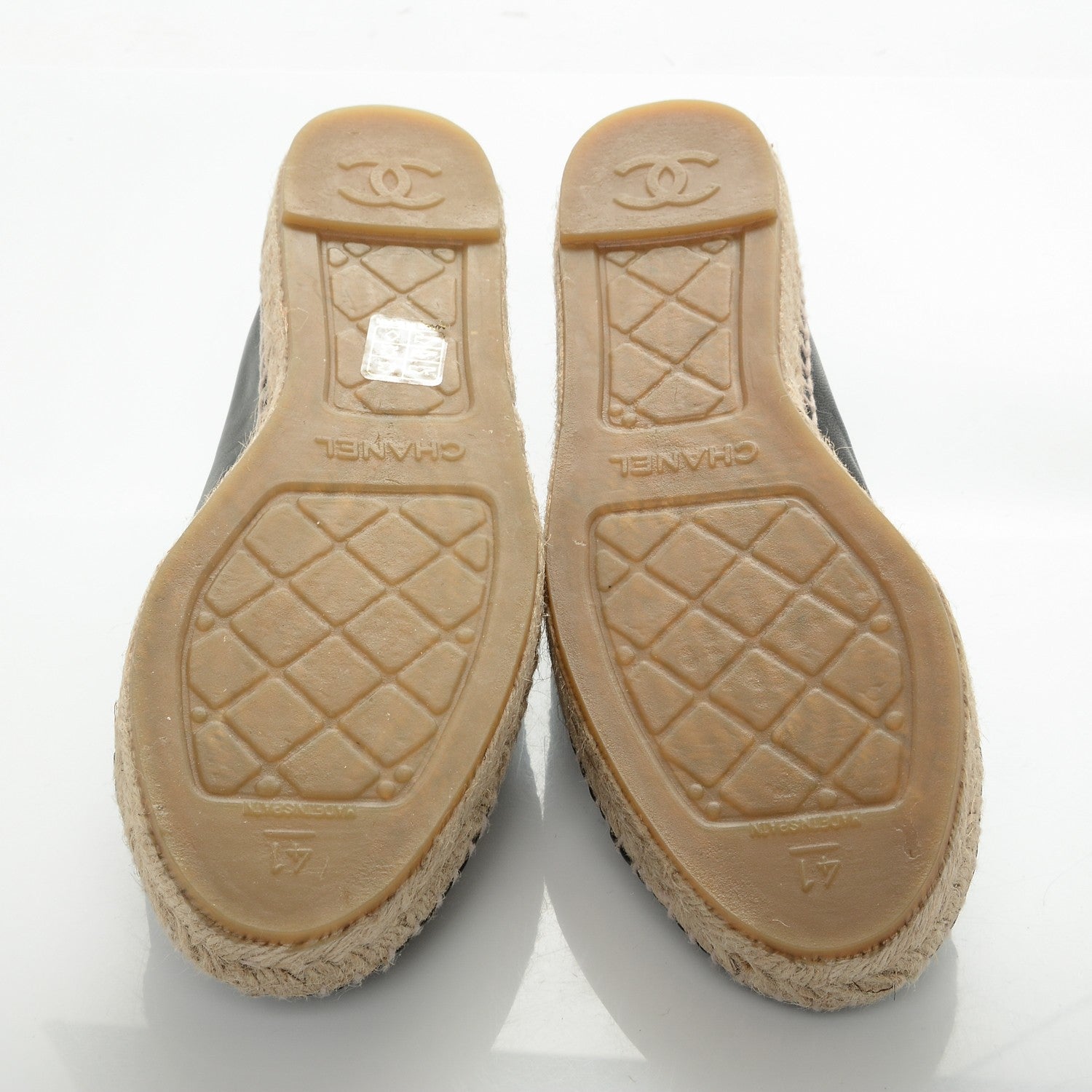 Chanel Lambskin CC Espadrilles 41 Black 5 of 8
