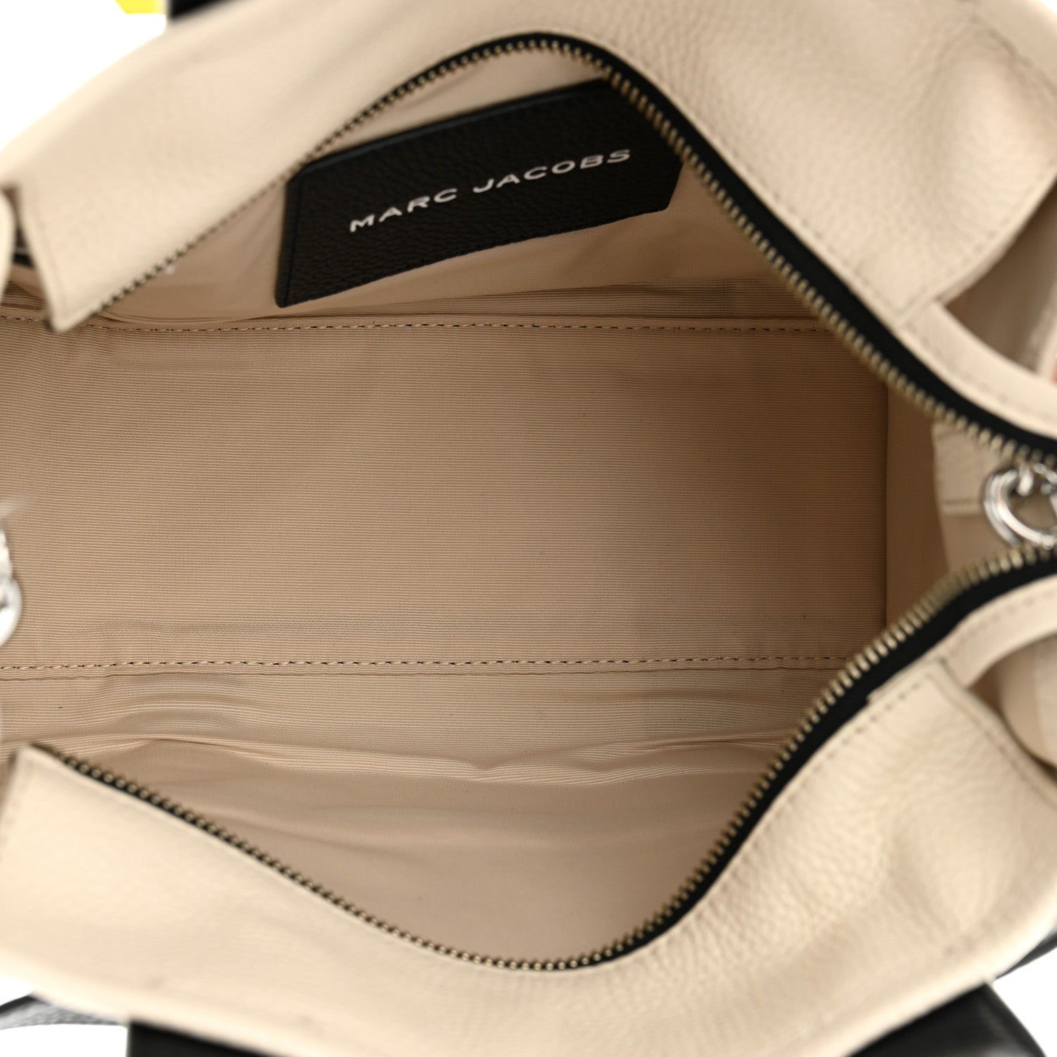 Marc Jacobs Grained Calfskin Colorblock Mini The Tote Bag Ivory Multi 5 of 11