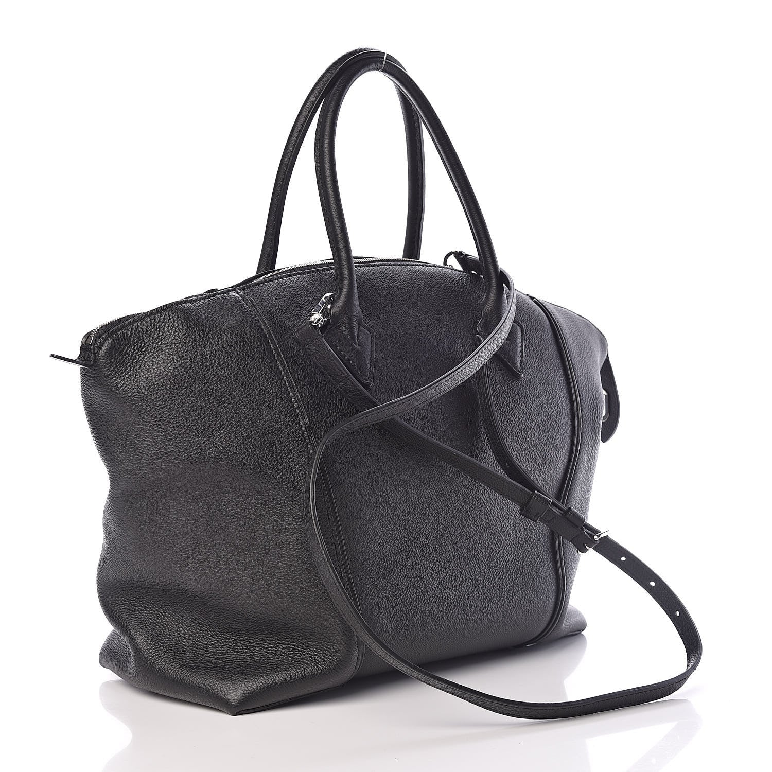 Louis Vuitton Veau Cachemire Soft Lockit MM Black 3 of 20