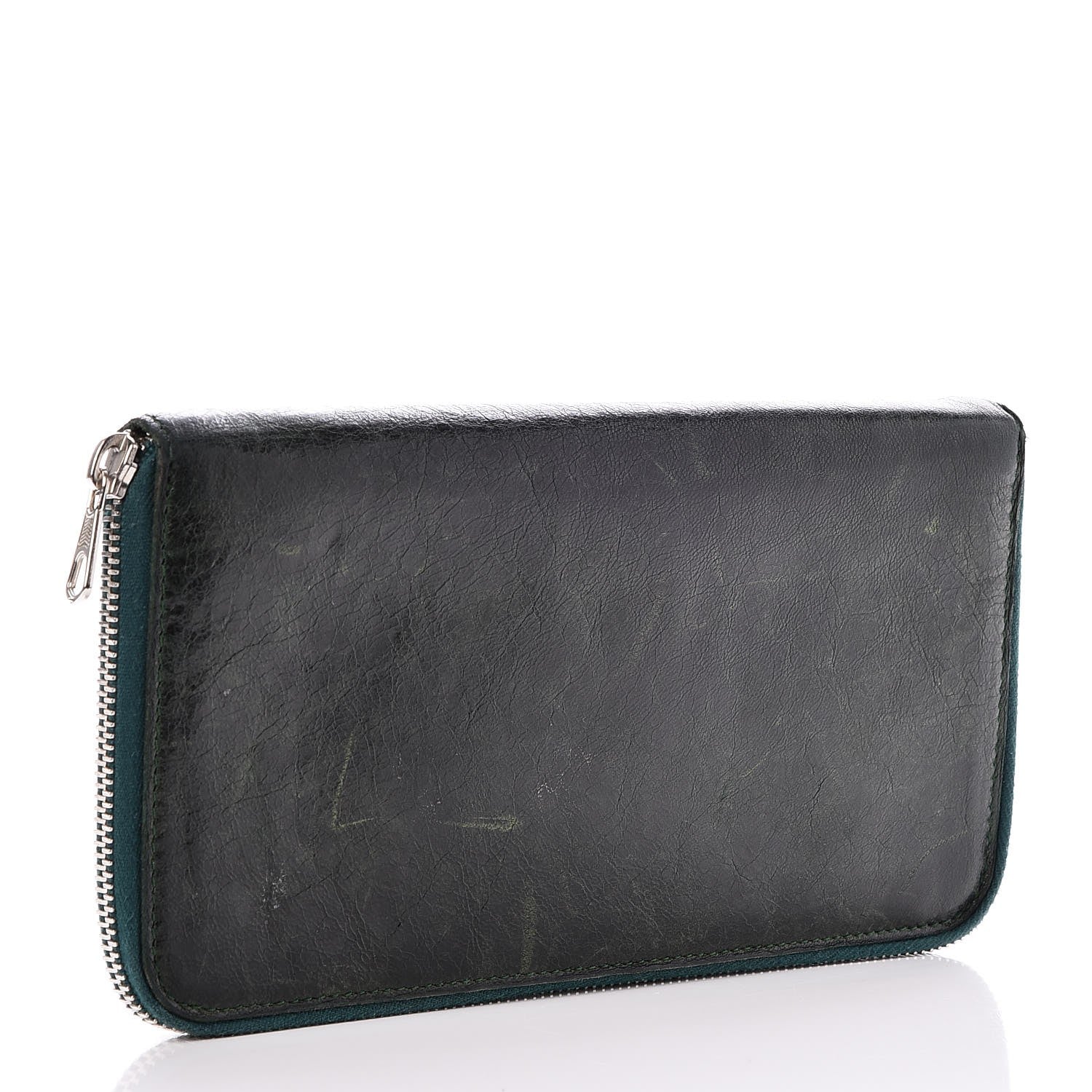Balenciaga Chevre Giant 12 Silver Hardware Compagnon Wallet Evergreen 4 of 12