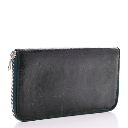 Balenciaga Chevre Giant 12 Silver Hardware Compagnon Wallet Evergreen 4 of 12