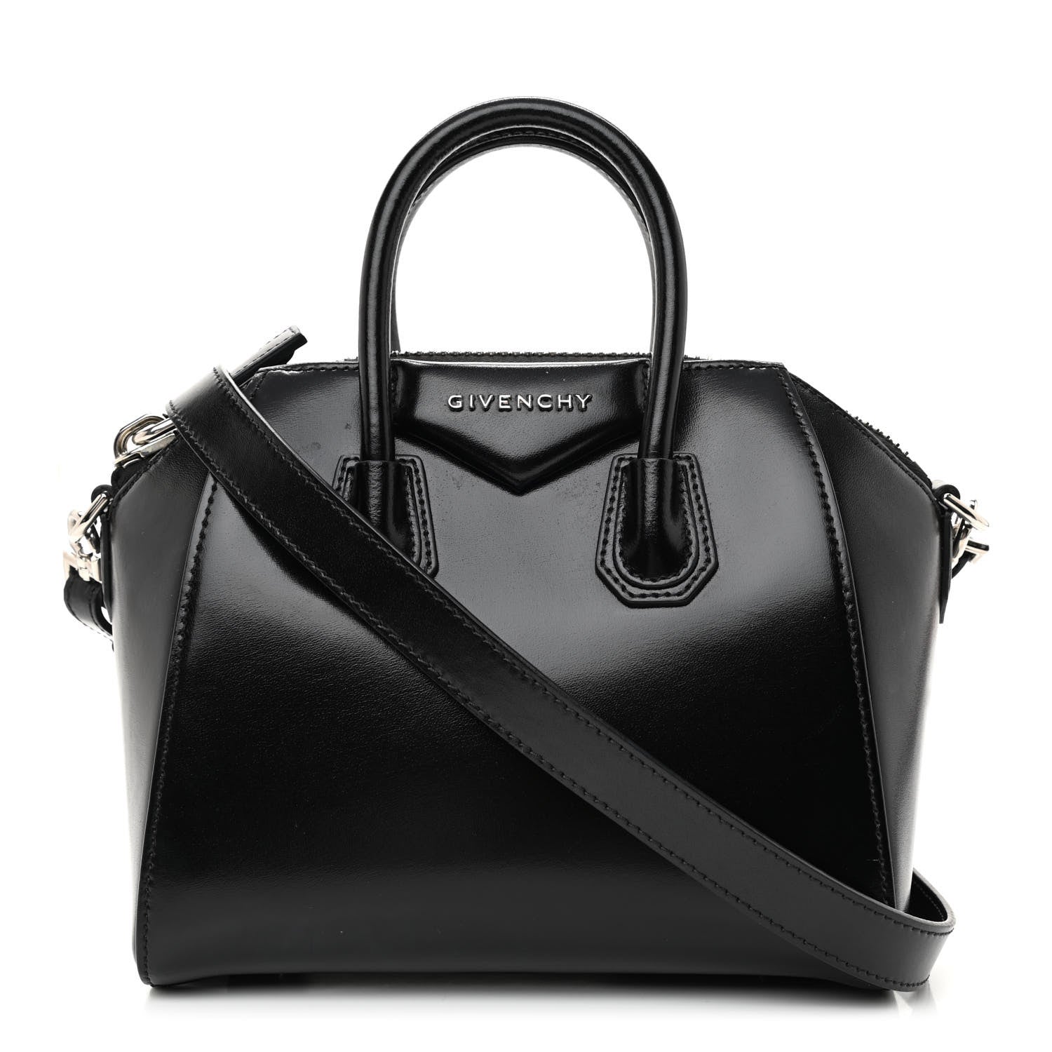 Givenchy Shiny Lord Calfskin Mini Antigona Black 1 of 10