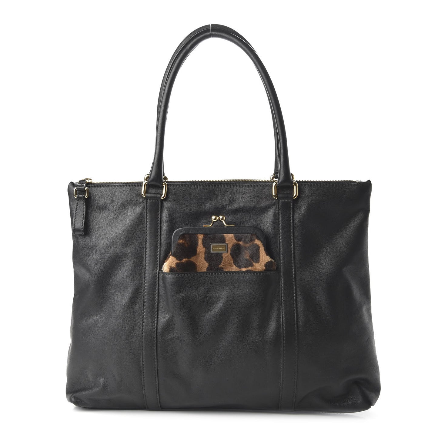 Calfskin Calf Hair Leopard Print Tote