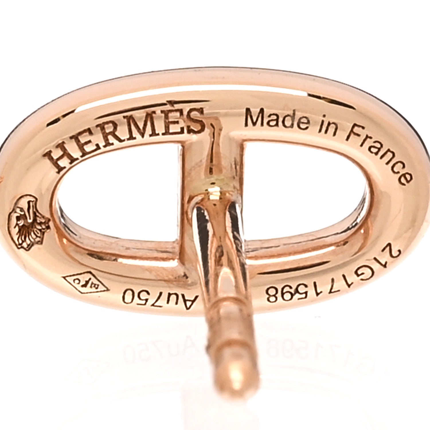 Hermes 18K Rose Gold TPM Farandole Stud Earrings 4 of 5