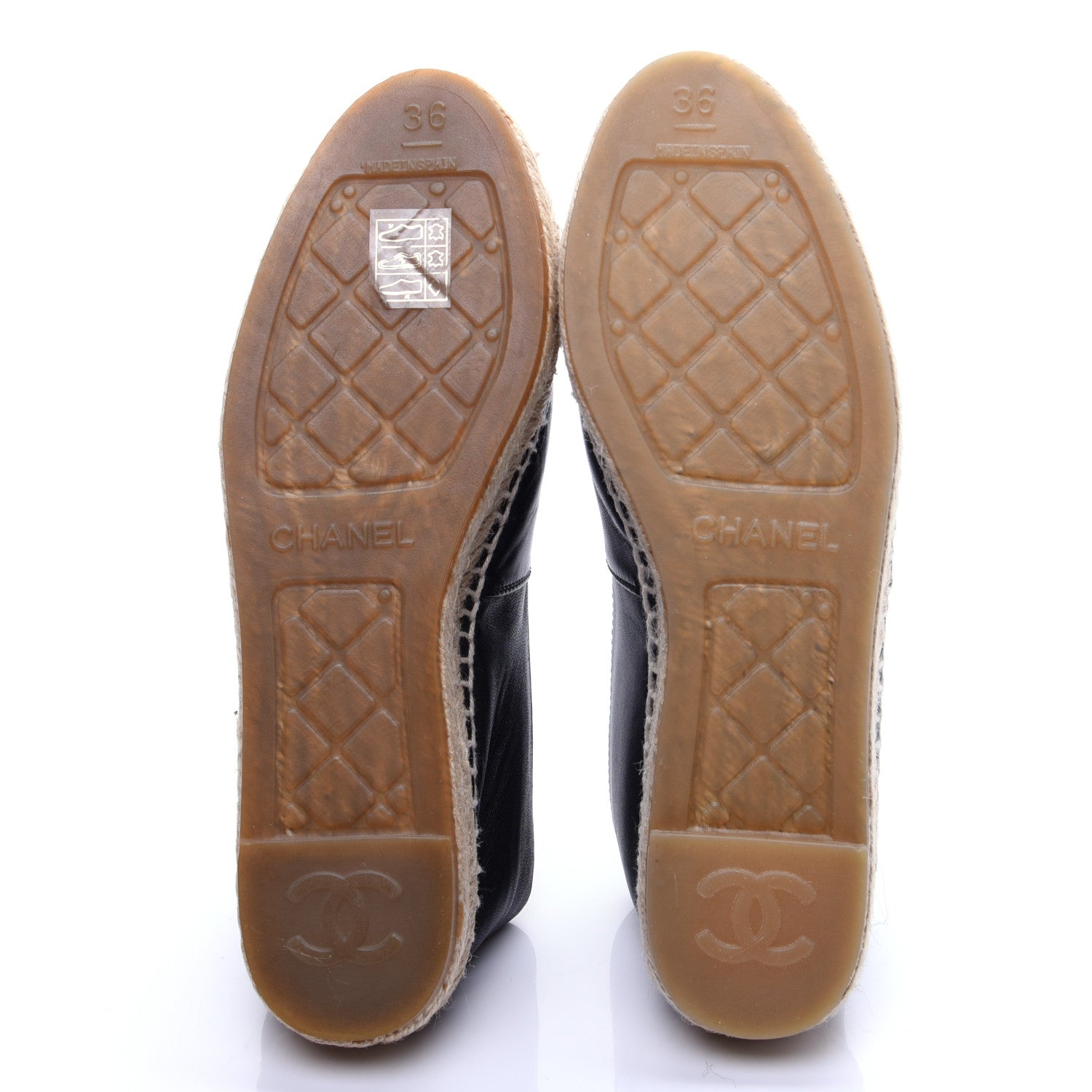 Chanel Lambskin CC Espadrilles 36 Dark Navy 10 of 14