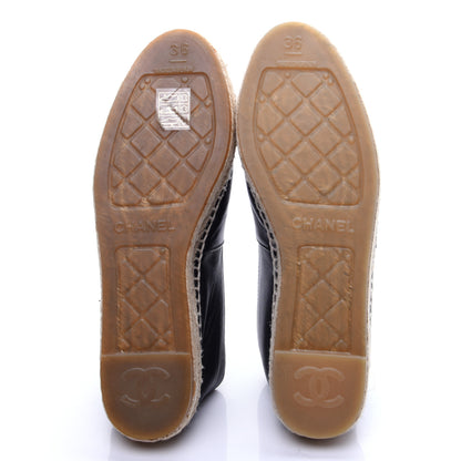 Chanel Lambskin CC Espadrilles 36 Dark Navy 10 of 14