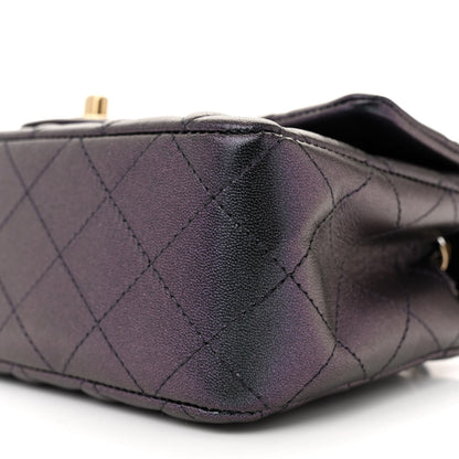 Chanel Iridescent Lambskin Quilted Mini Rectangular Flap Black 10 of 10