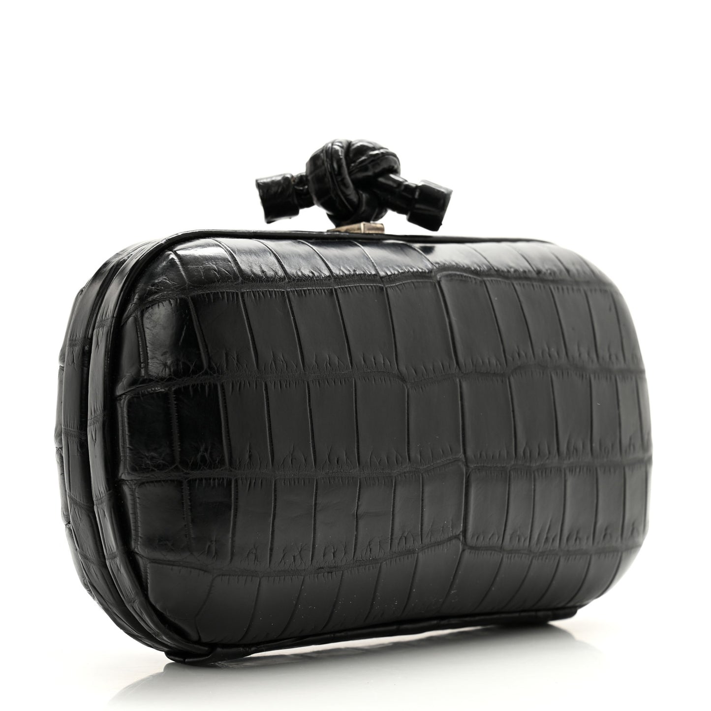 Crocodile Knot Clutch Black