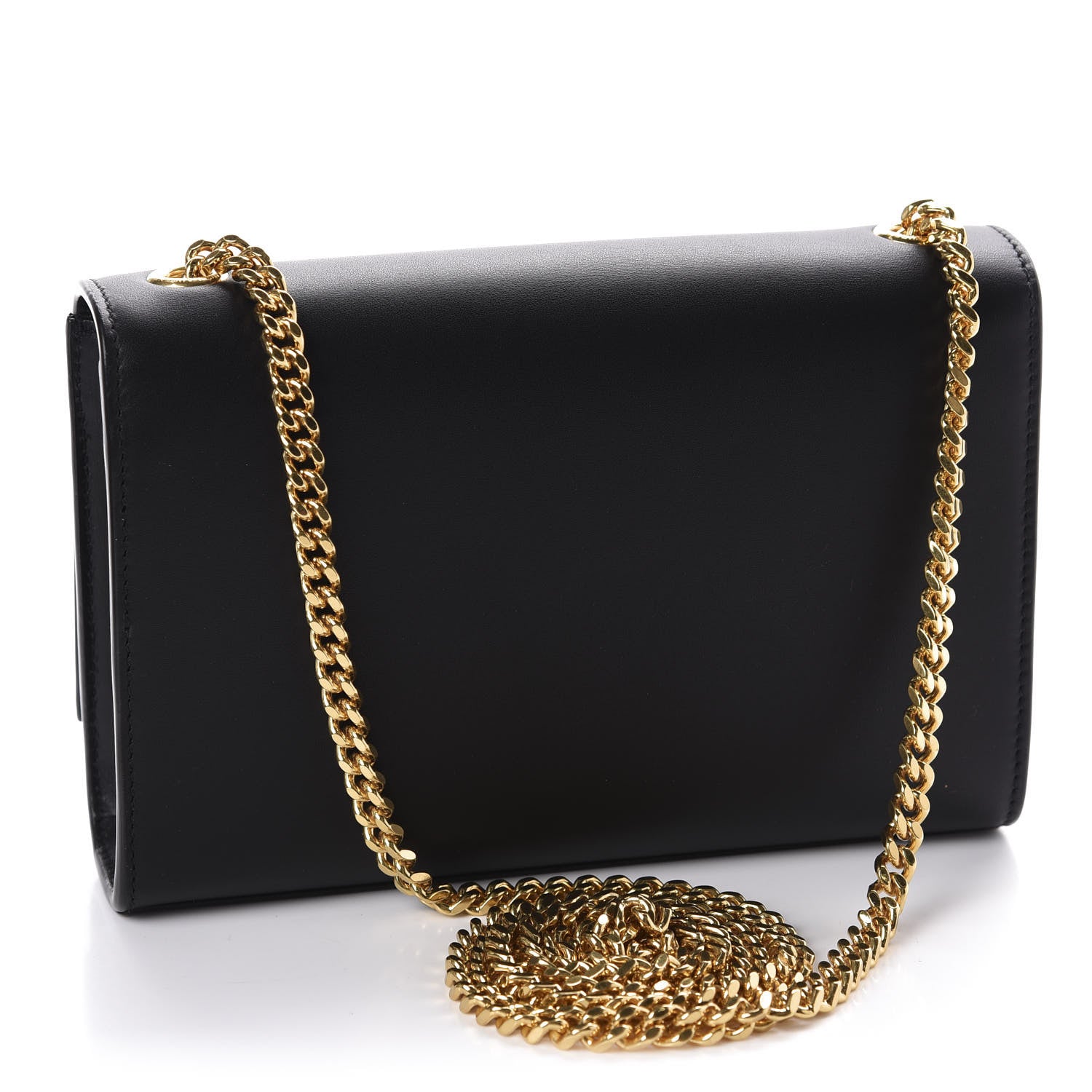 Saint Laurent Smooth Calfskin Small Classic Monogram Kate Tassel Satchel Black 3 of 11