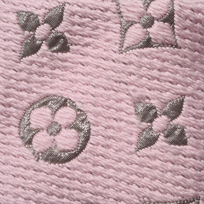 Louis Vuitton Wool Silk Logomania Shine Scarf Pink 4 of 4