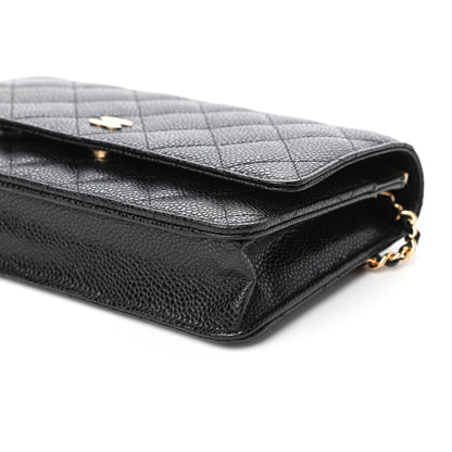 Chanel Caviar Quilted Wallet On Chain WOC Black 9 of 10