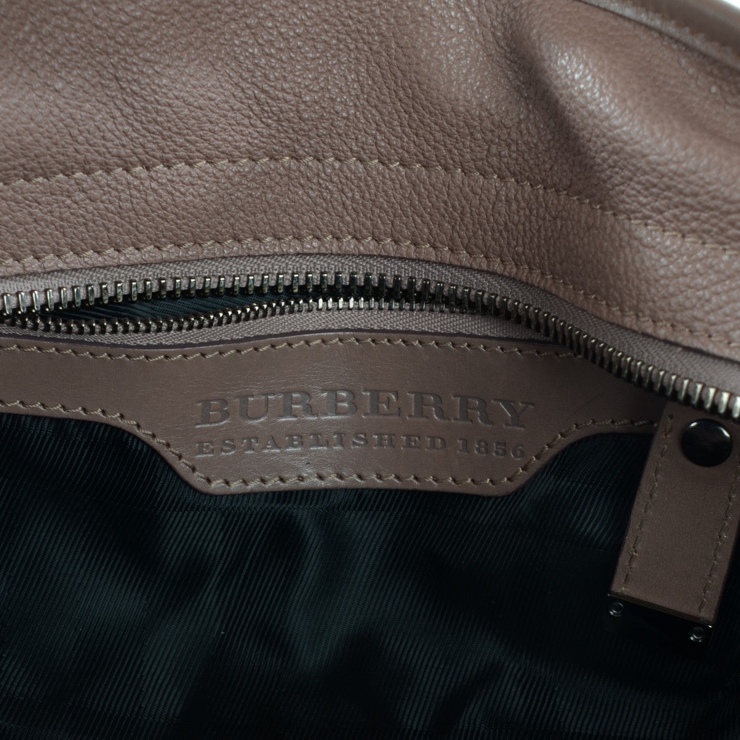 Burberry Heritage Grained Leather Farrar Drawstring Tote 11 of 11