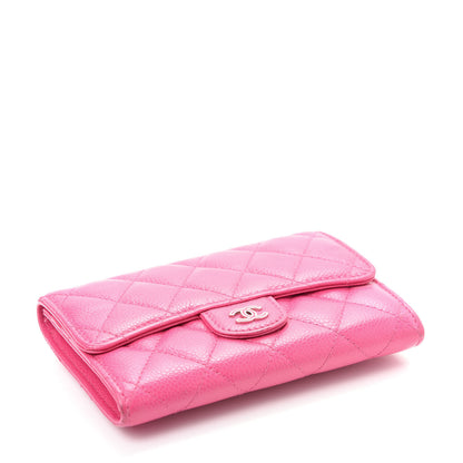 Chanel Caviar Quilted Small Flap Wallet Pink 4 of 7
