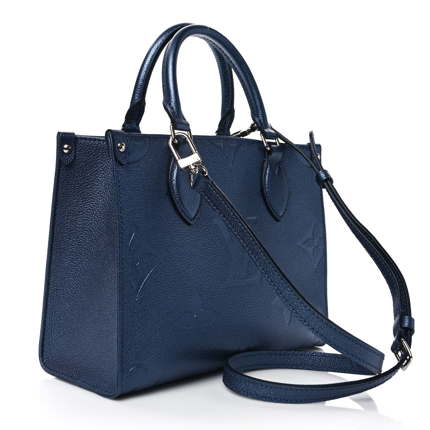Louis Vuitton Metallic Empreinte Monogram Giant Onthego PM Navy Nacre 3 of 8