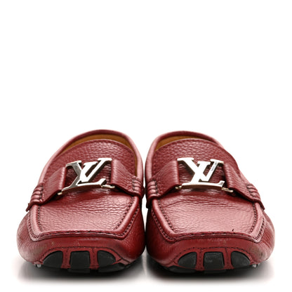 Louis Vuitton Calfskin Mens Monte Carlo Car Shoe Moccasin Loafers 9 Red 3 of 9