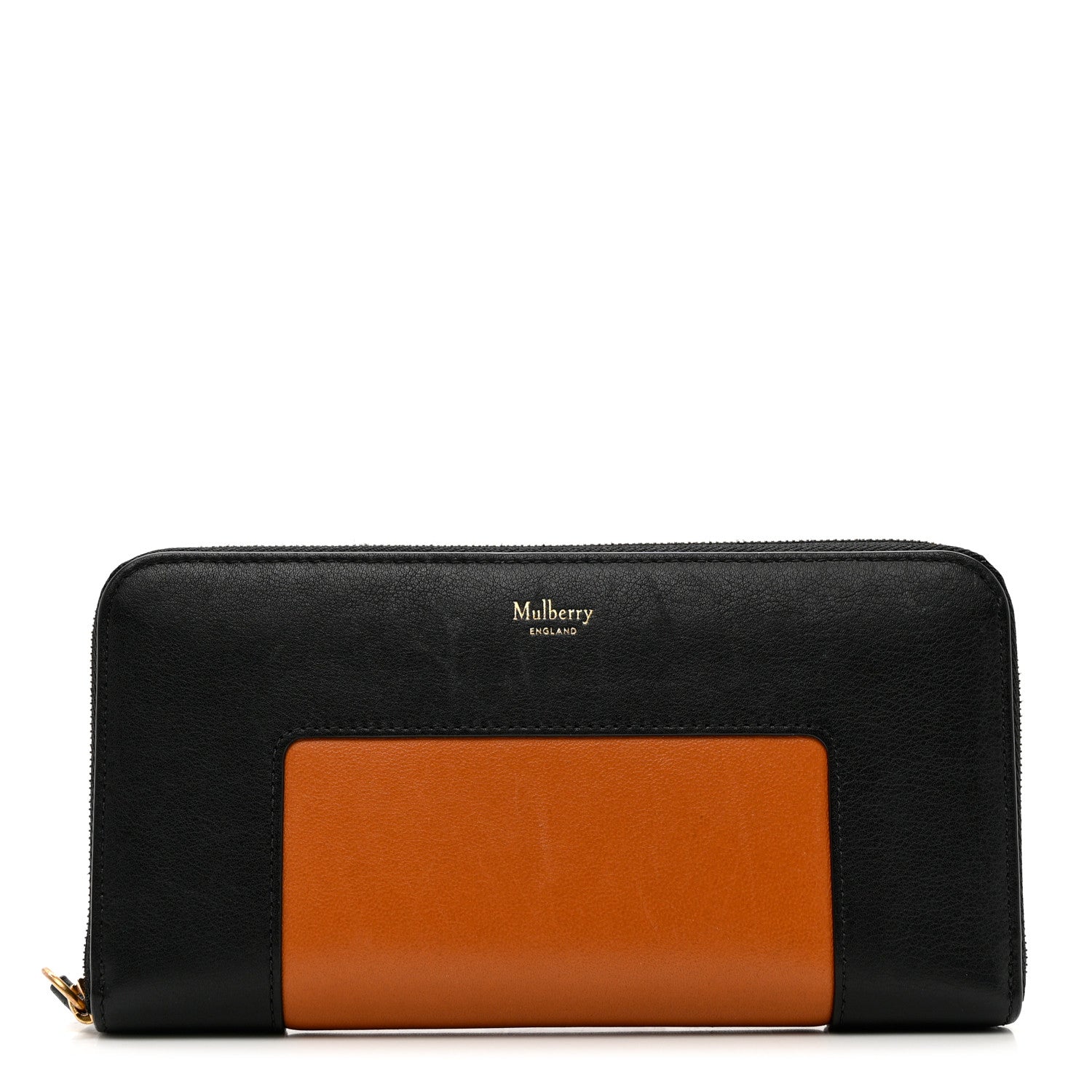 Mulberry Silky Calfskin Colorblock 12 Card Zip Around Wallet Nutmeg 1 of 7
