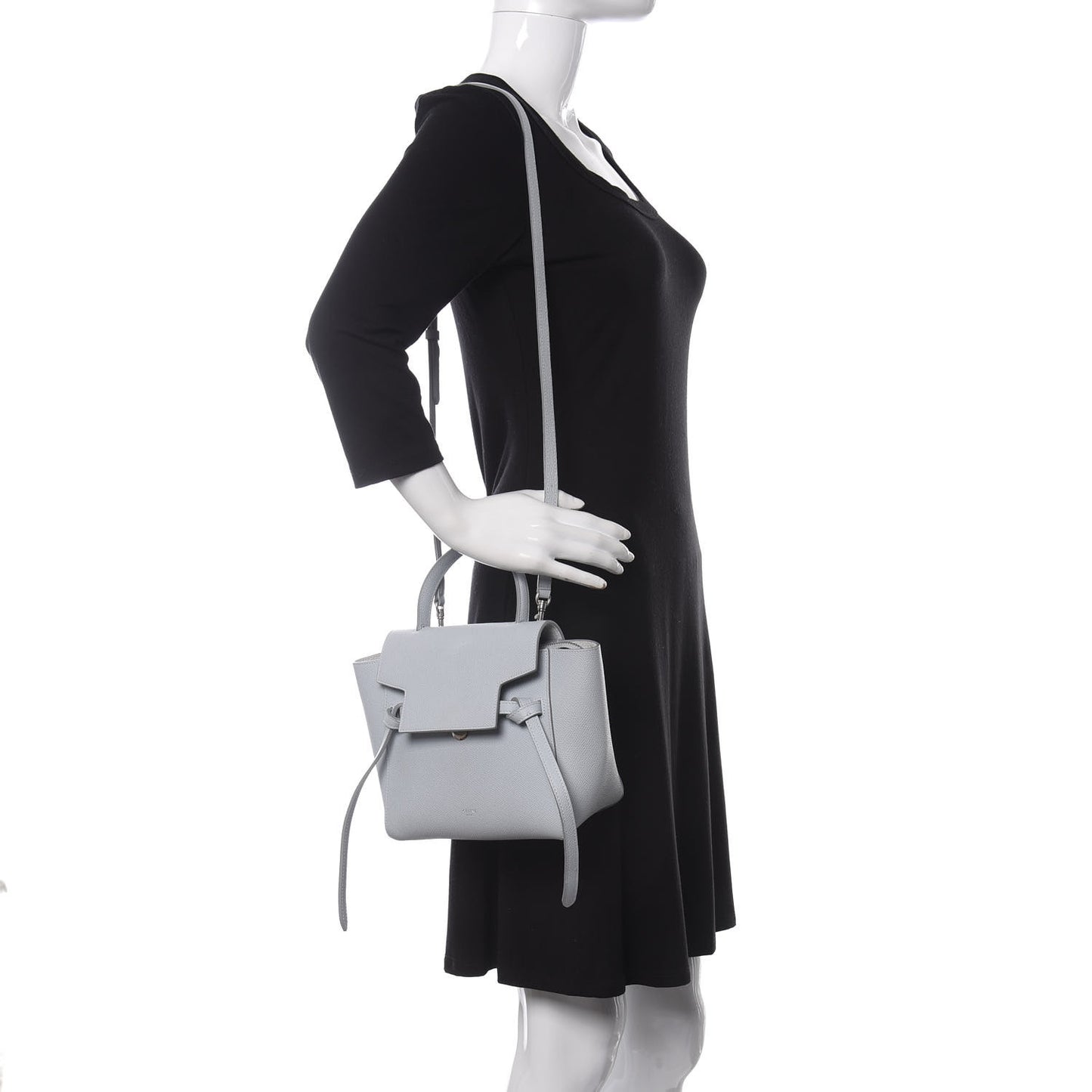 Grained Calfskin Micro Belt Bag Cloud