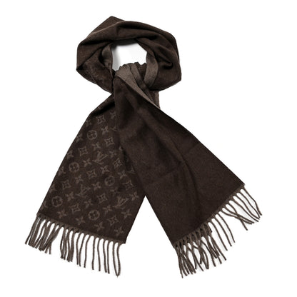 Louis Vuitton Cashmere Wool Monogram Gradient Scarf 1 of 3