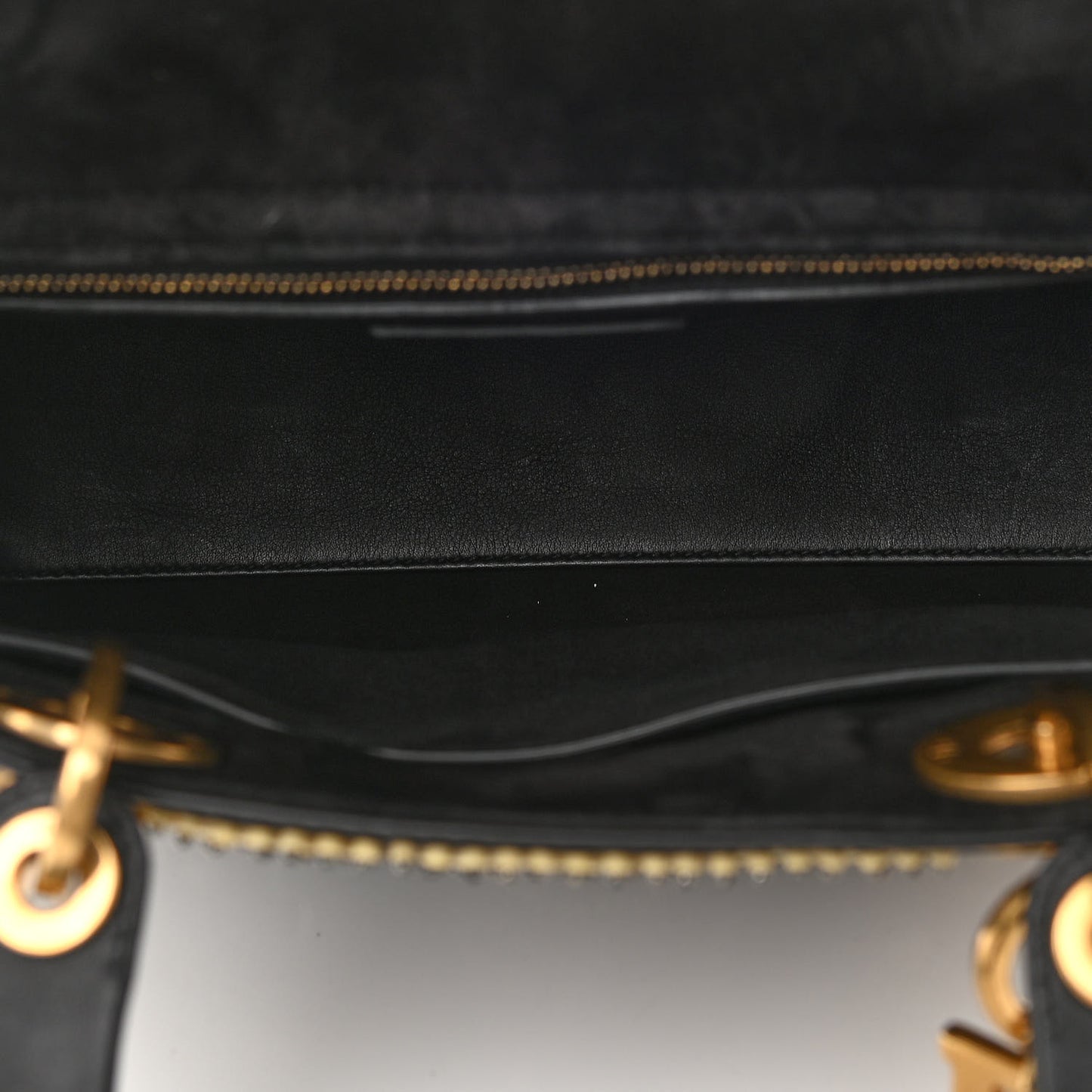 Calfskin Beaded Medium Lady Dior Black Multicolor