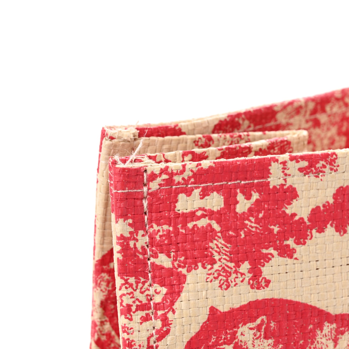 Straw Dioriviera Tote Pink