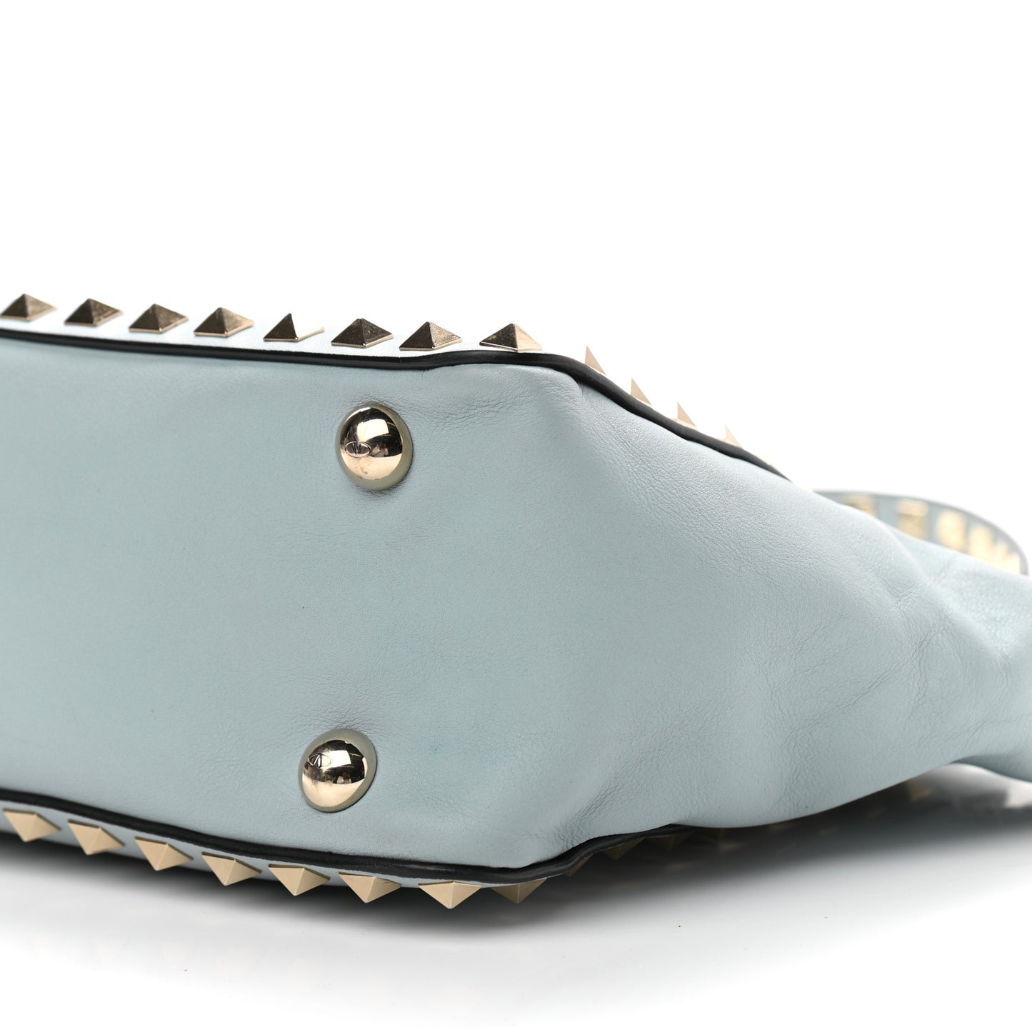 Vitello Mini Rockstud Tote Sky Sorbet