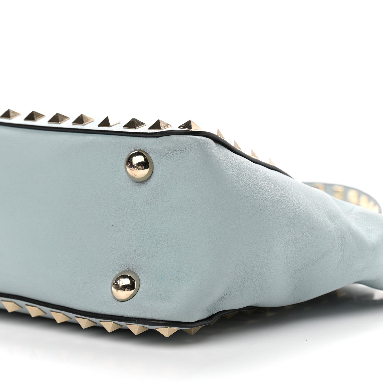 Valentino Garavani Vitello Mini Rockstud Tote Sky Sorbet 11 of 12