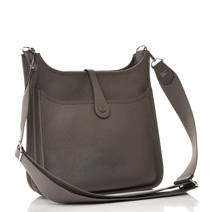 Hermes Taurillon Clemence Evelyne III PM Etain 4 of 9