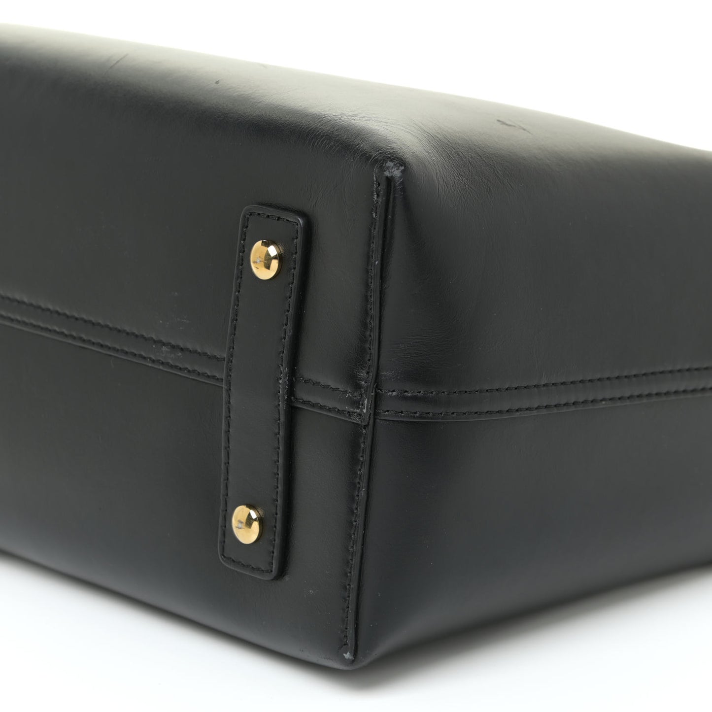 Soft Grain Calfskin Small Belt Bag Black Tan