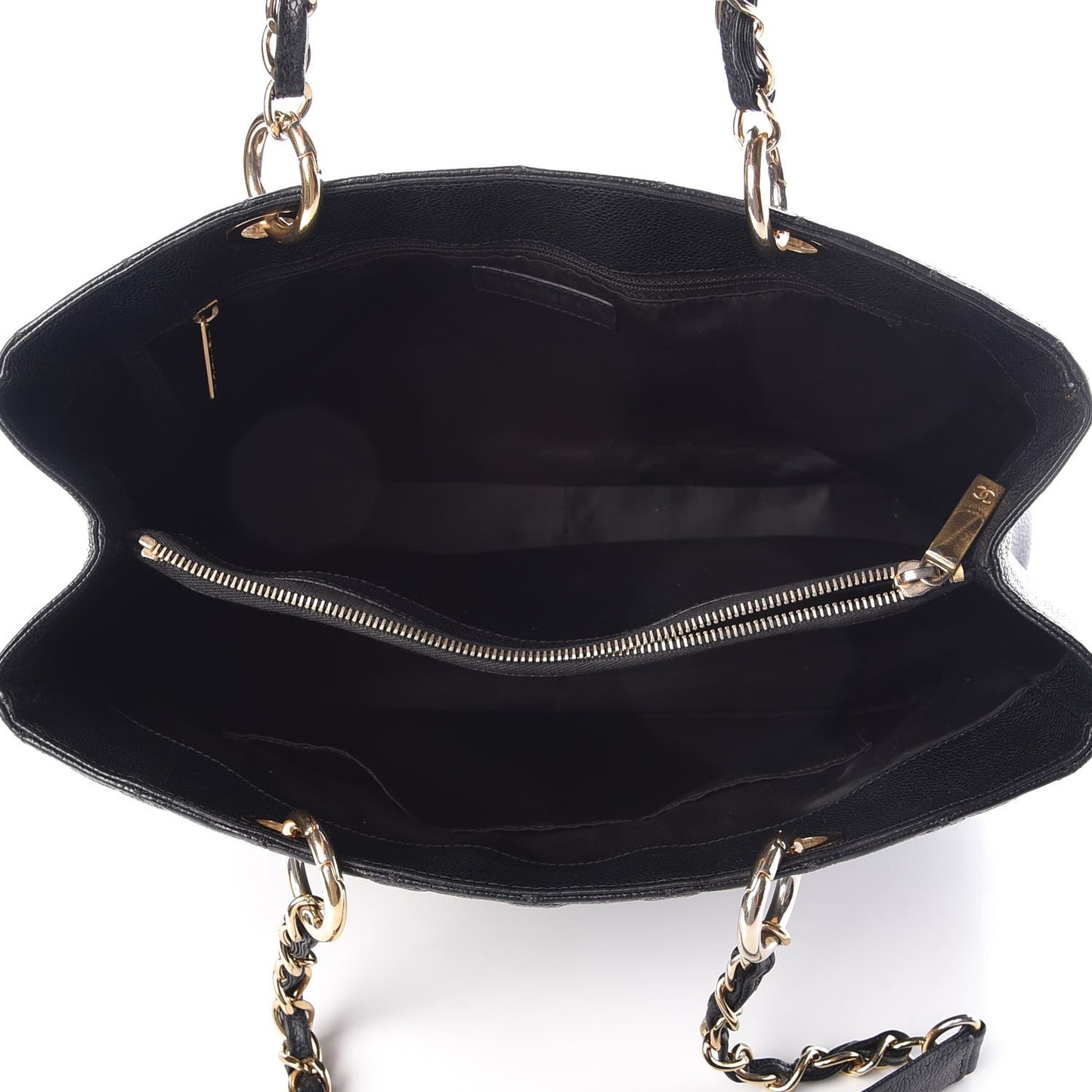 Caviar Quilted Grand Shopping Tote GST Black