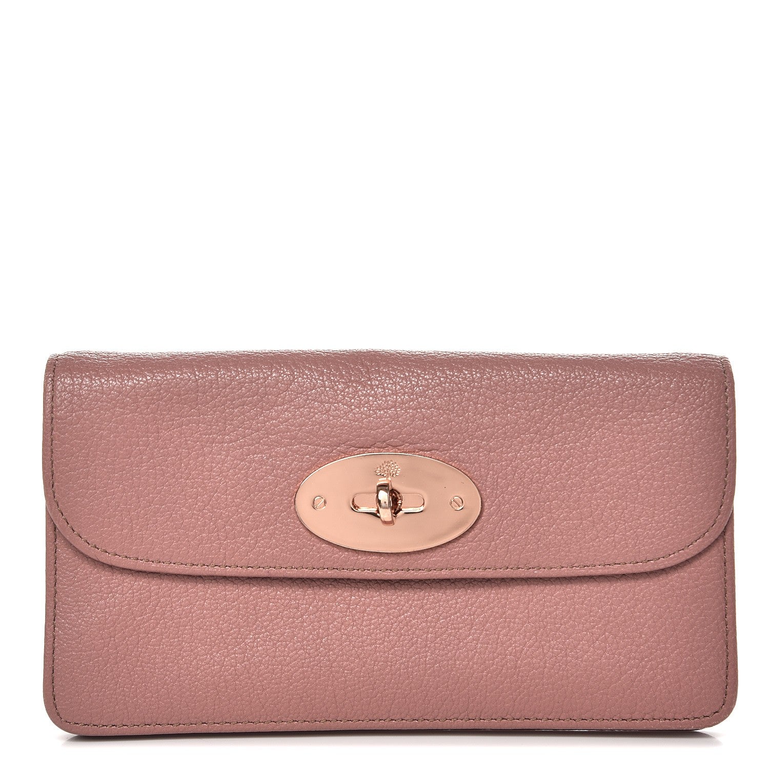 Mulberry Glossy Goat Long Locked Purse Clutch Dark Blush 1 of 8