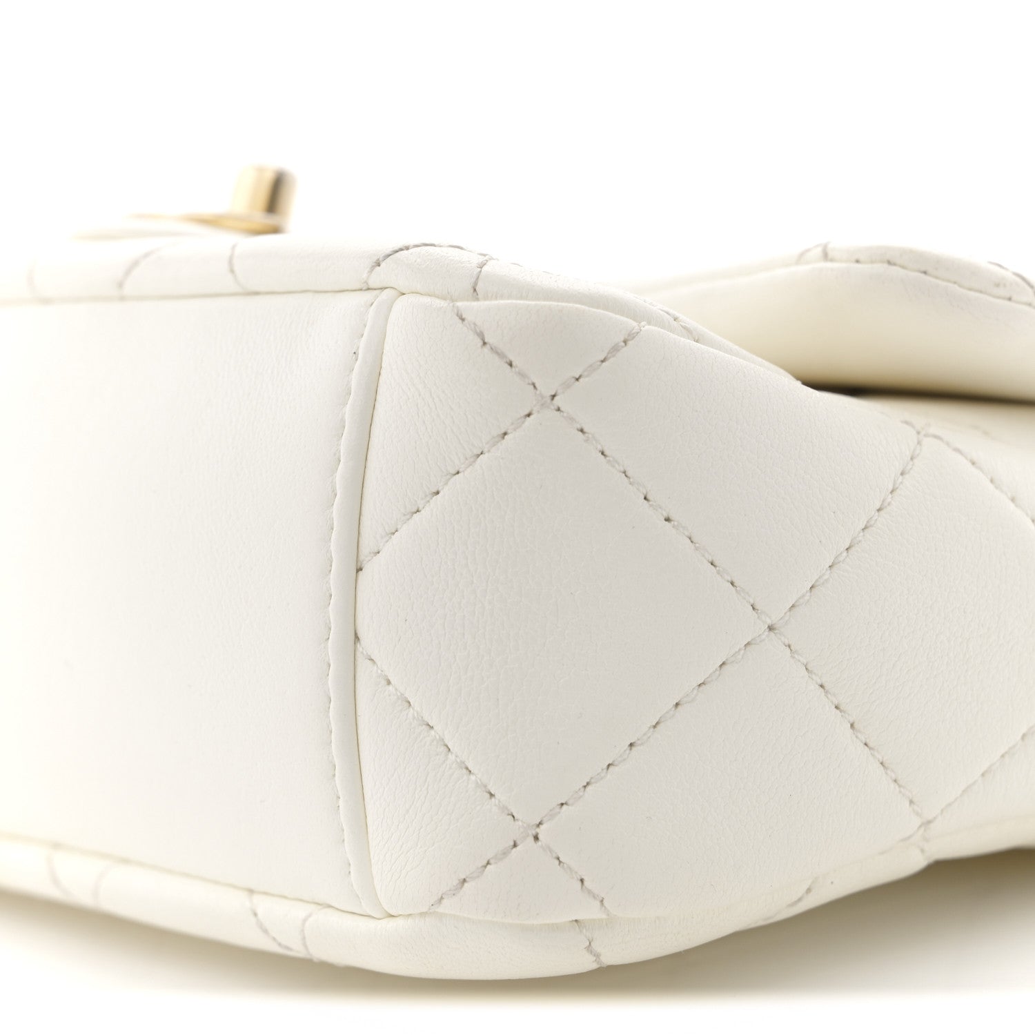 Chanel Shiny Lambskin Quilted Mini Flap White 10 of 13