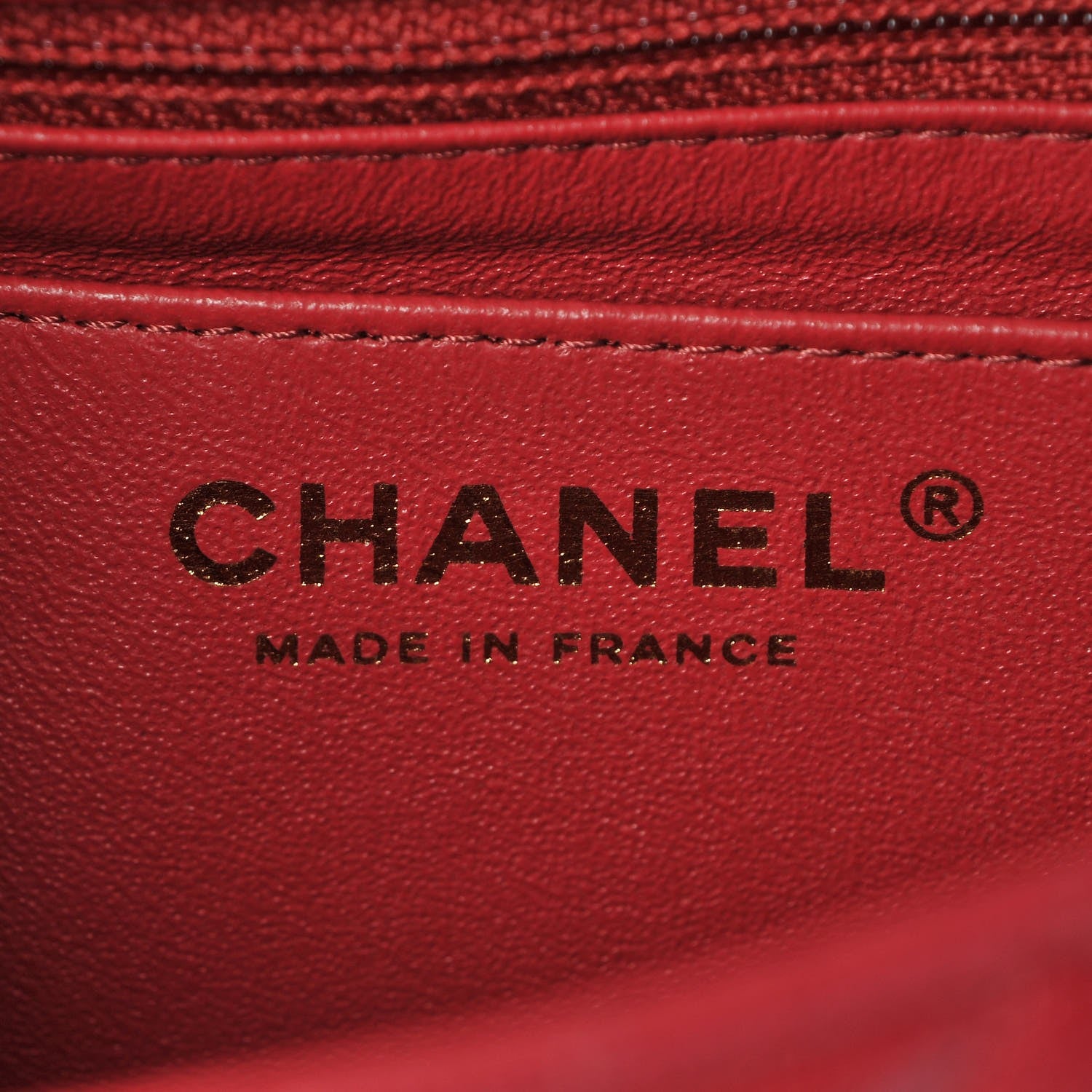 Chanel Caviar Chevron Quilted Mini Rectangular Flap Dark Red 6 of 8