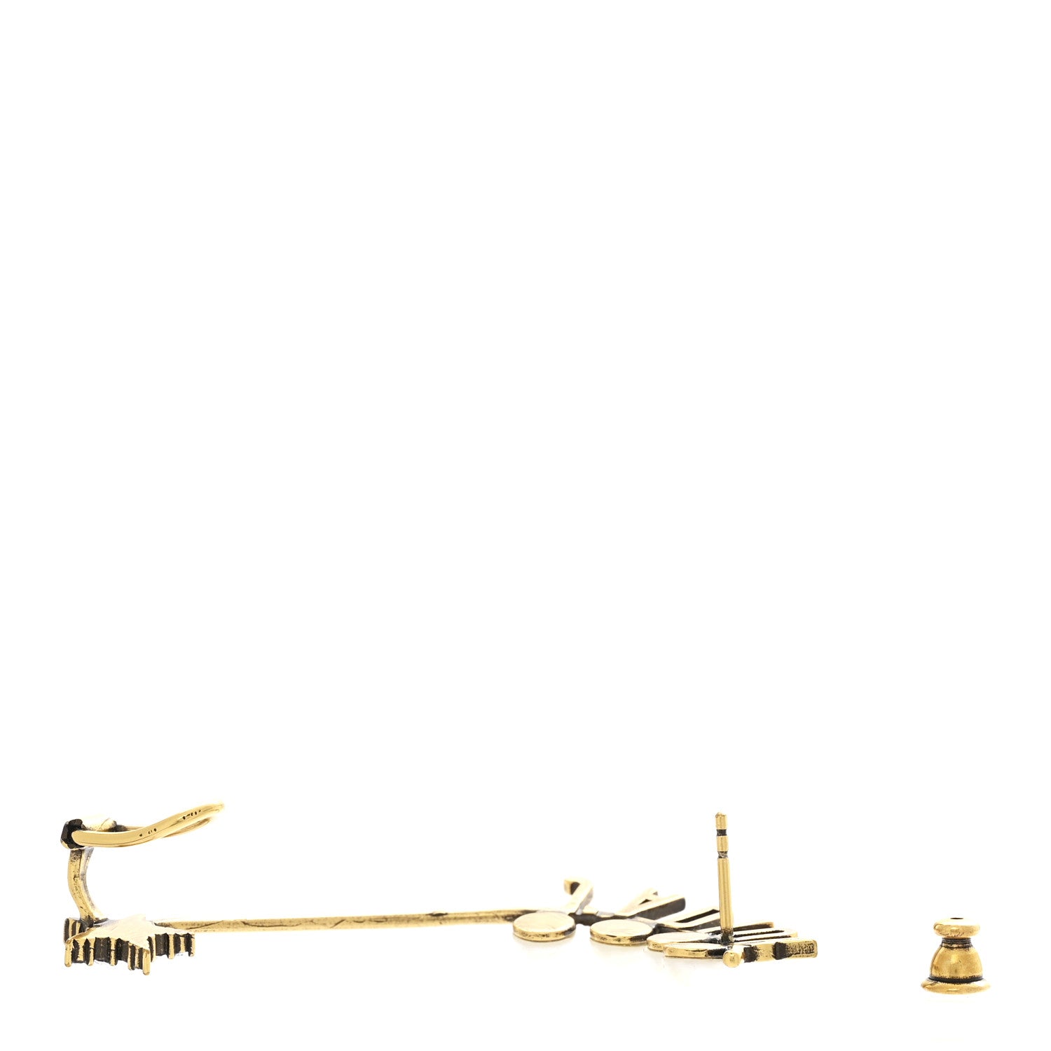 Christian Dior Pearl Crystal J'Adior Star Ear Cuff Gold White 3 of 3