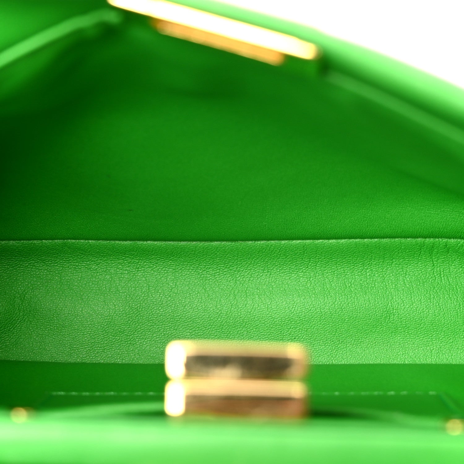 Fendi Nappa Mini Peekaboo Iconic Satchel Tomatillo 5 of 13