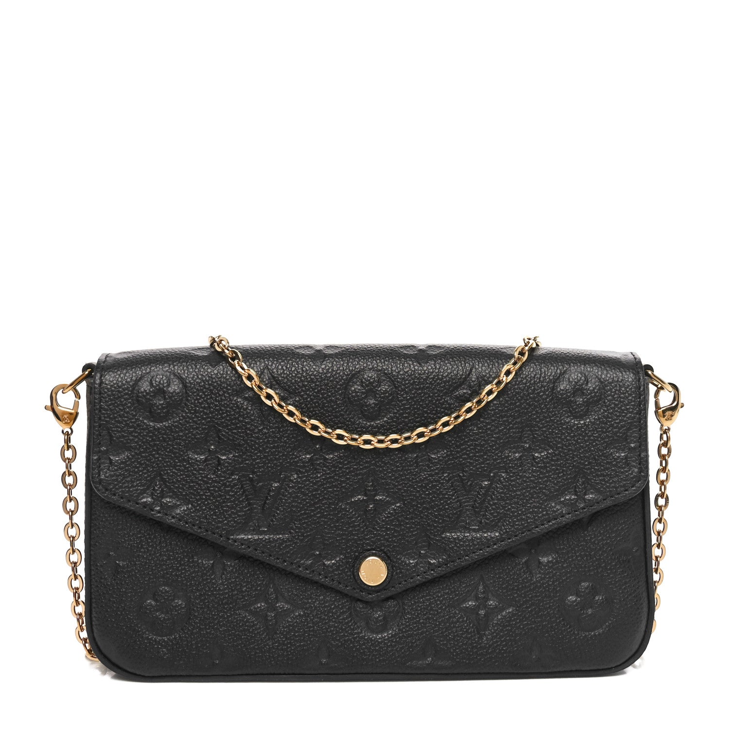 Louis Vuitton Empreinte Pochette Felicie Chain Wallet Black 1 of 10