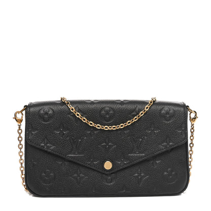 Louis Vuitton Empreinte Pochette Felicie Chain Wallet Black 1 of 10