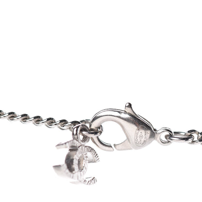 Chanel Crystal Large CC Necklace Silver 5 of 5