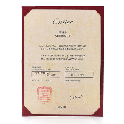 Cartier 18K White Gold 3.5mm LOVE Wedding Band Ring 58 8.5 5 of 5