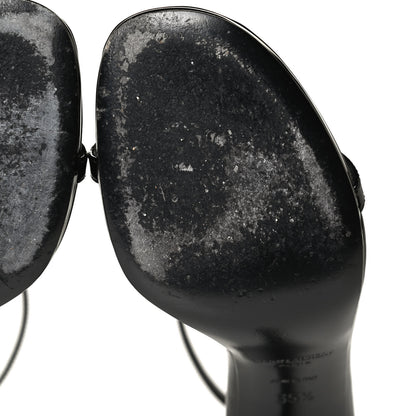 Saint Laurent Calfskin Jane 80 Ankle Strap Sandals 35.5 Black 8 of 11